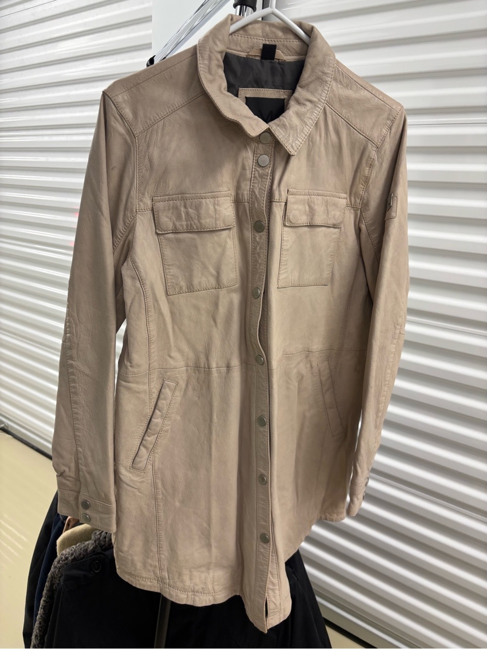 Women's Lamb Leather Button-Front Coat